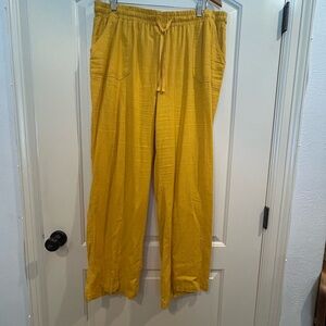Cato Wide Leg Pants in Mustard Yellow